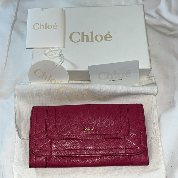 Chloe Handbags - Chloe Pink Leather Wallet